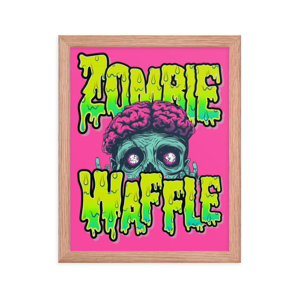 Framed Zombie Waffle Logo Poster