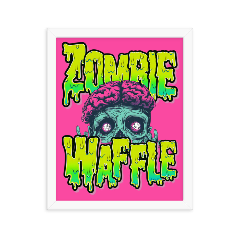 Framed Zombie Waffle Logo Poster