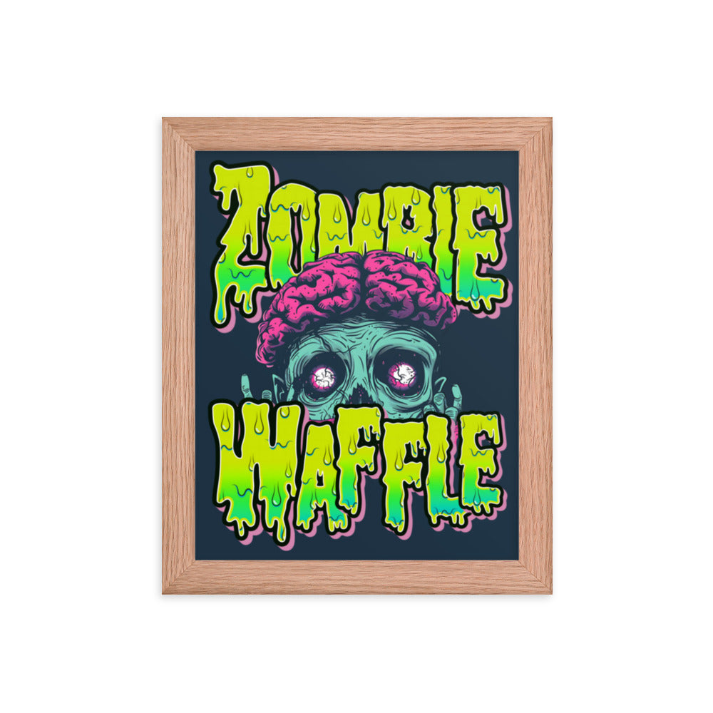 Framed Zombie Waffle Logo Poster