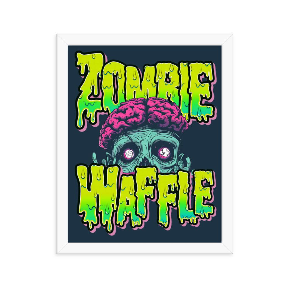 Framed Zombie Waffle Logo Poster