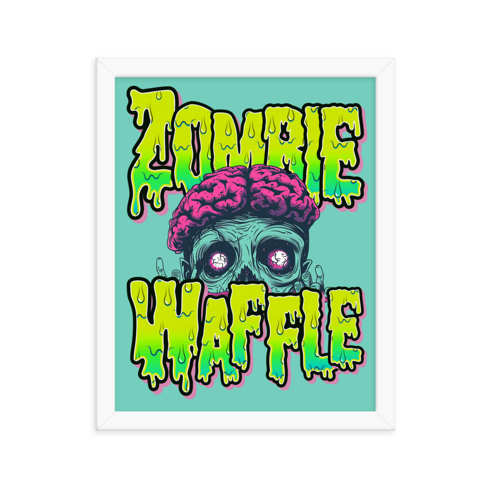 Framed Zombie Waffle Logo Poster