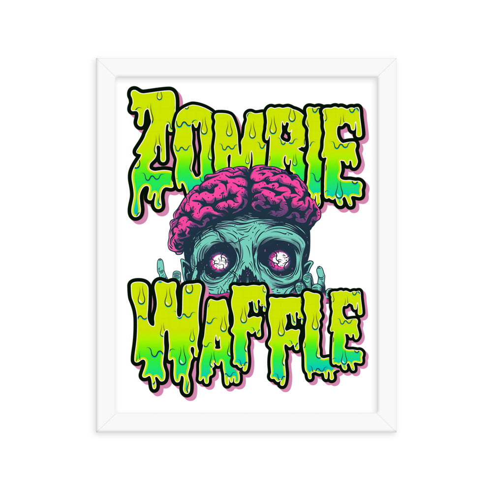 Framed Zombie Waffle Logo Poster