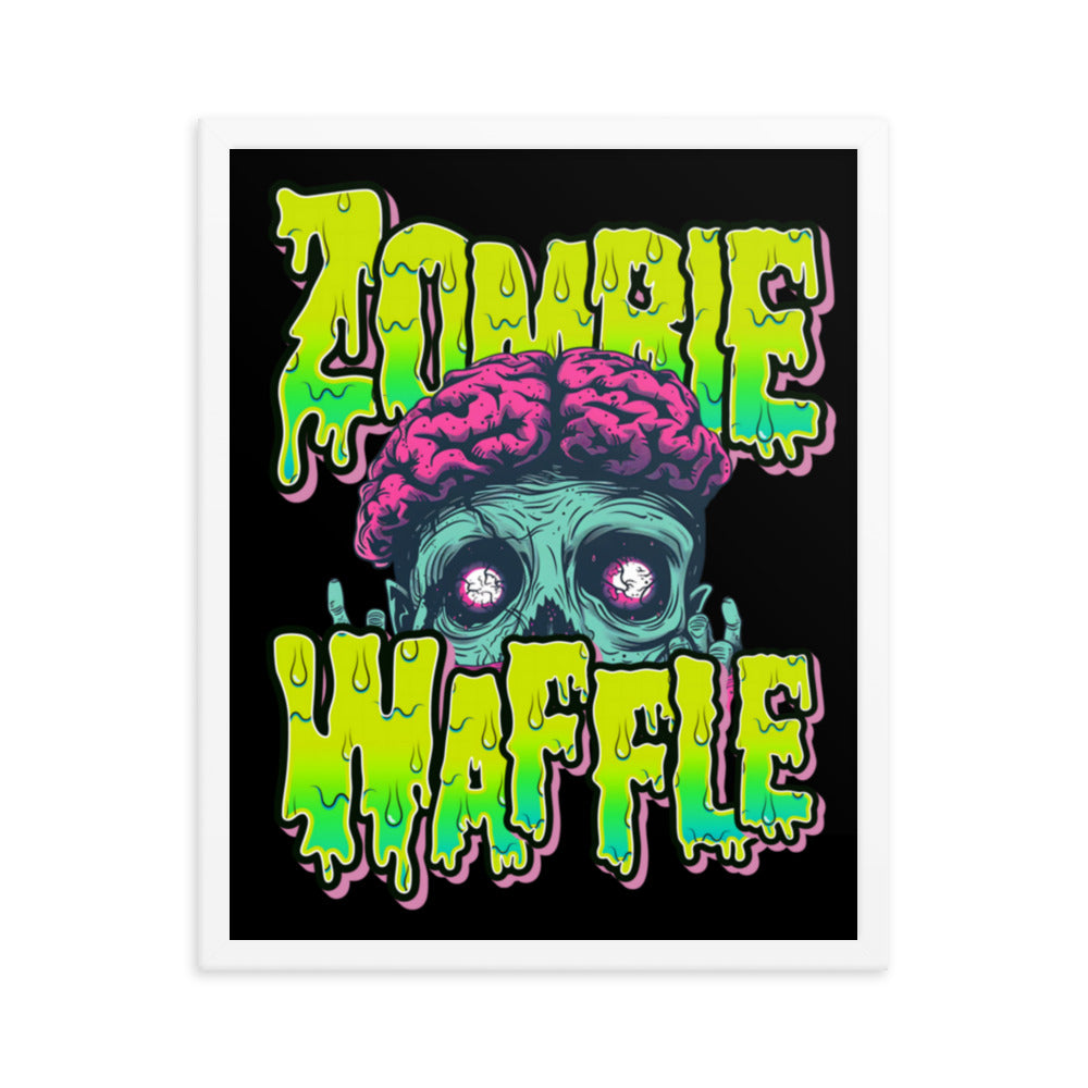 Framed Zombie Waffle Logo Poster