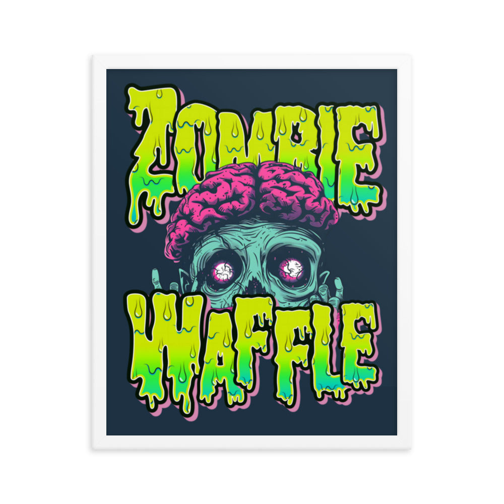 Framed Zombie Waffle Logo Poster