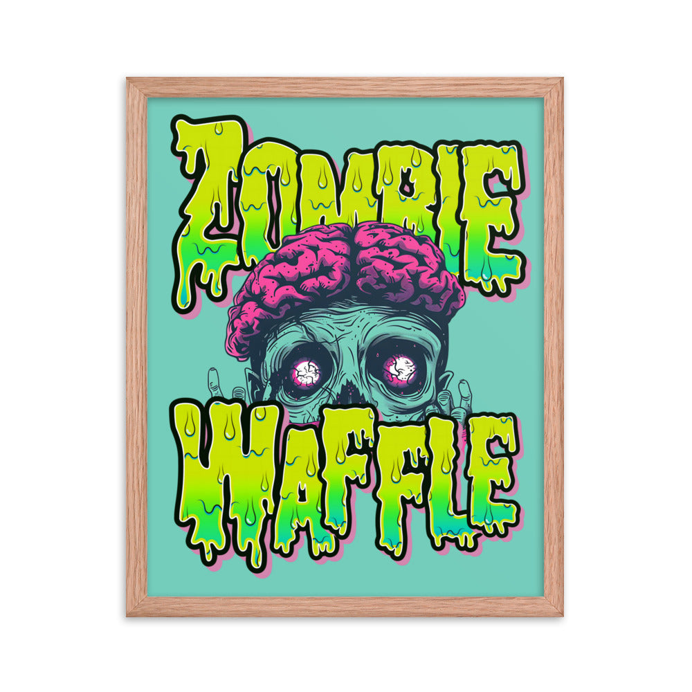 Framed Zombie Waffle Logo Poster