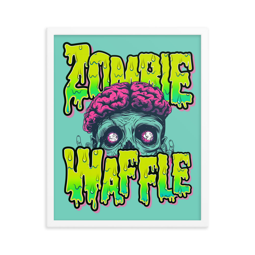 Framed Zombie Waffle Logo Poster