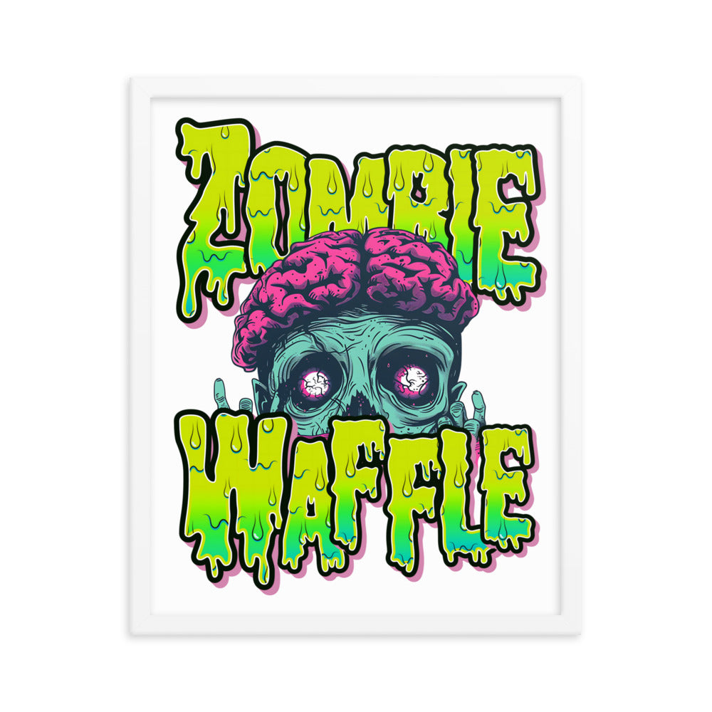 Framed Zombie Waffle Logo Poster