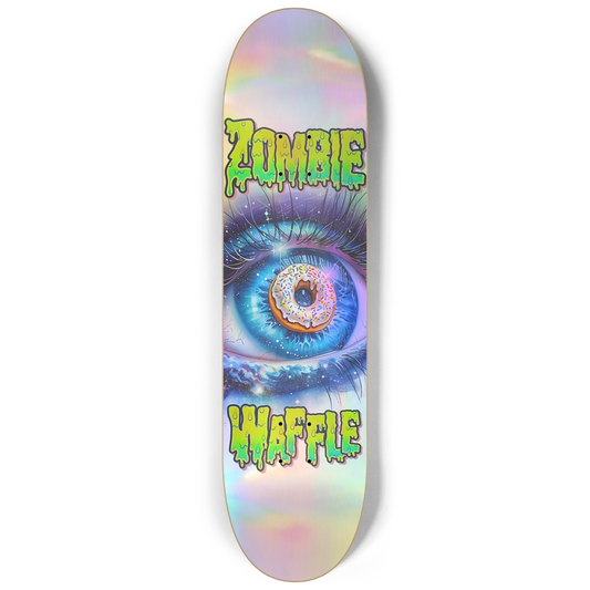 Holographic Eye See Donuts Skateboard Deck