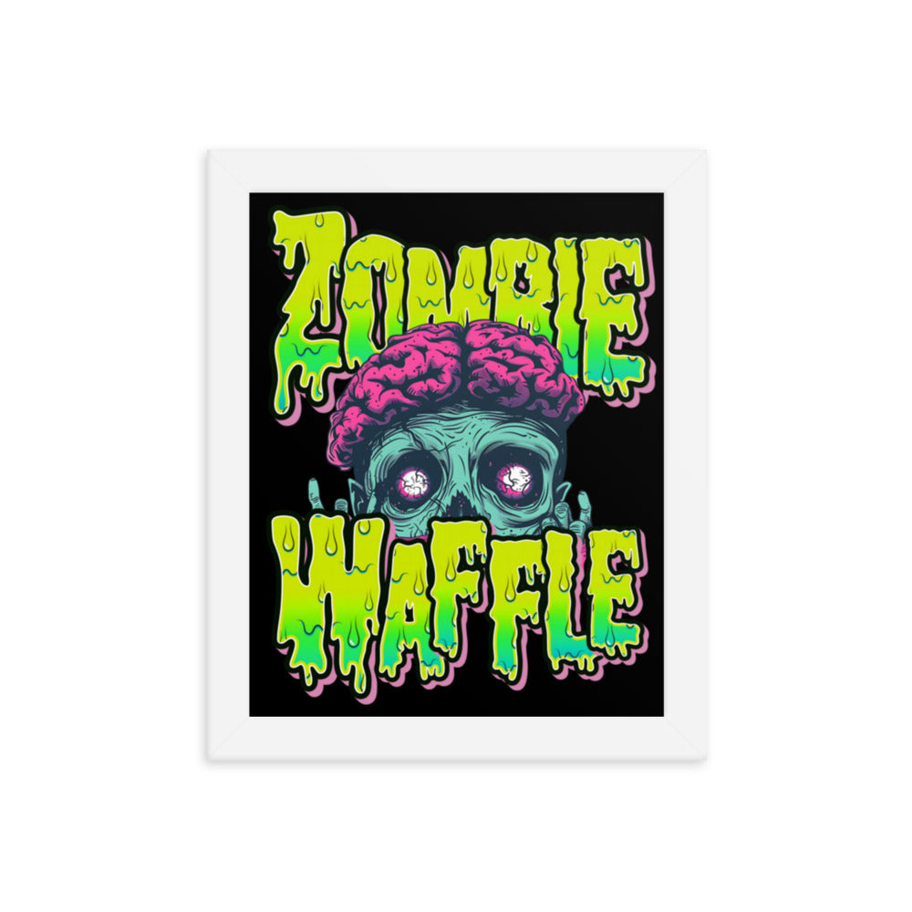 Framed Zombie Waffle Logo Poster