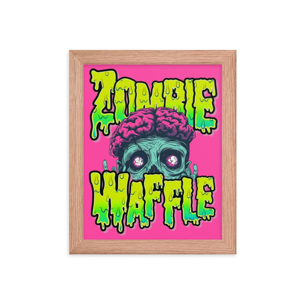 Framed Zombie Waffle Logo Poster