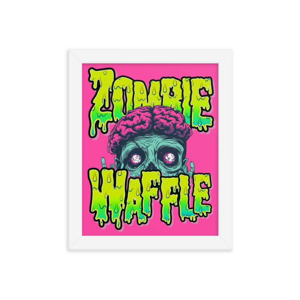 Framed Zombie Waffle Logo Poster