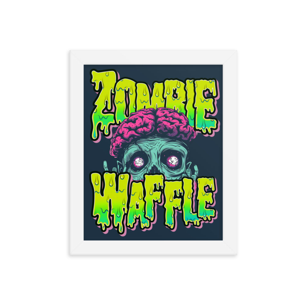 Framed Zombie Waffle Logo Poster