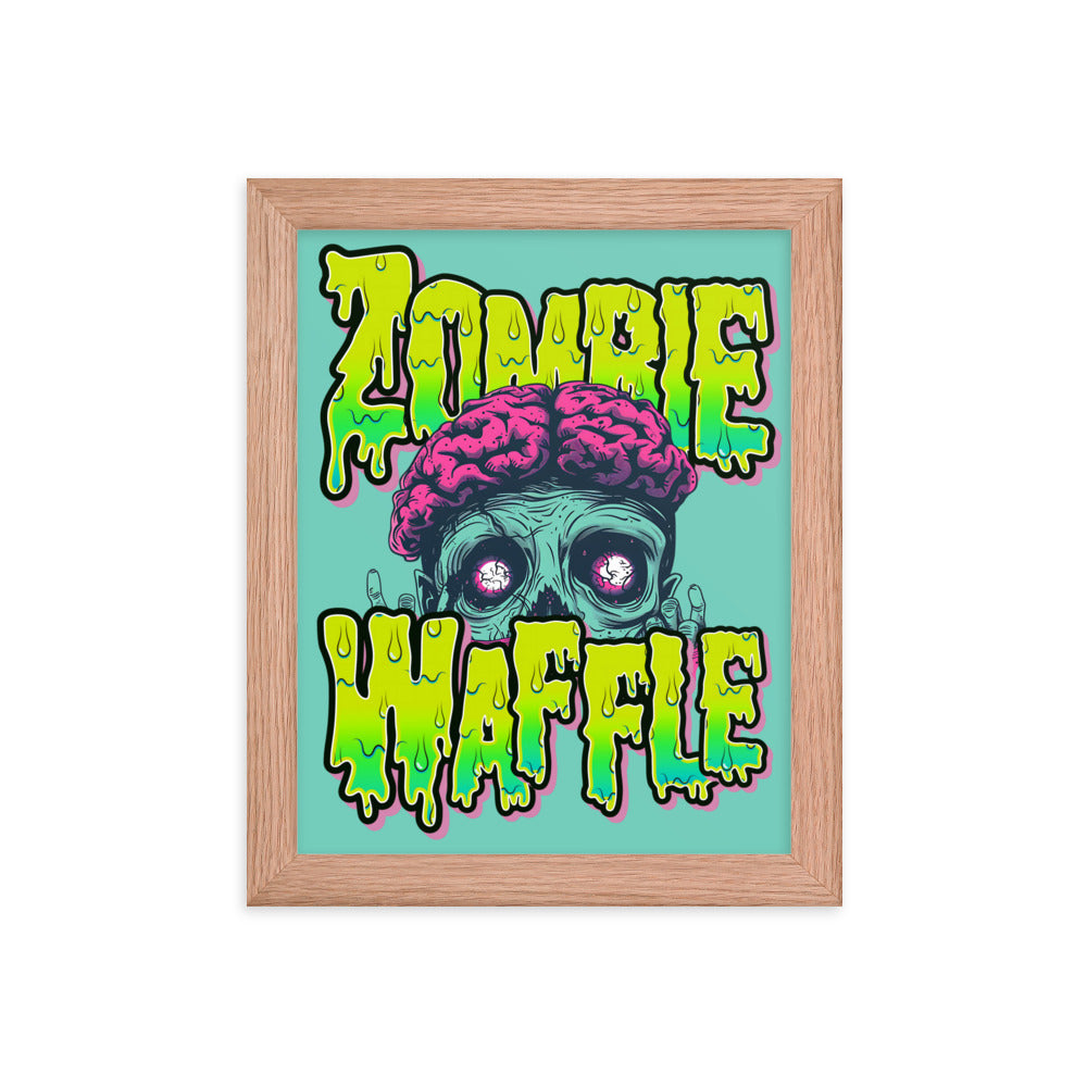 Framed Zombie Waffle Logo Poster