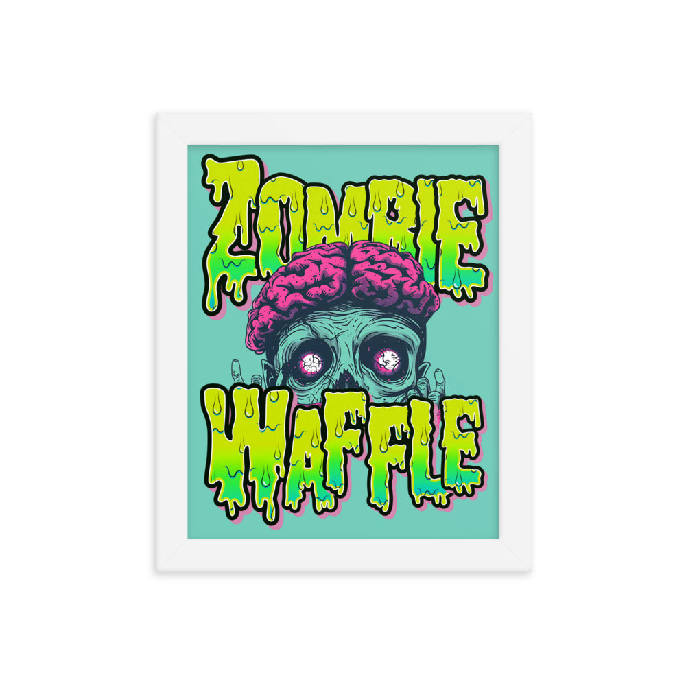 Framed Zombie Waffle Logo Poster