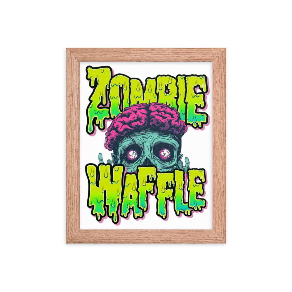 Framed Zombie Waffle Logo Poster