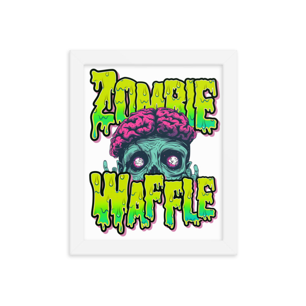 Framed Zombie Waffle Logo Poster