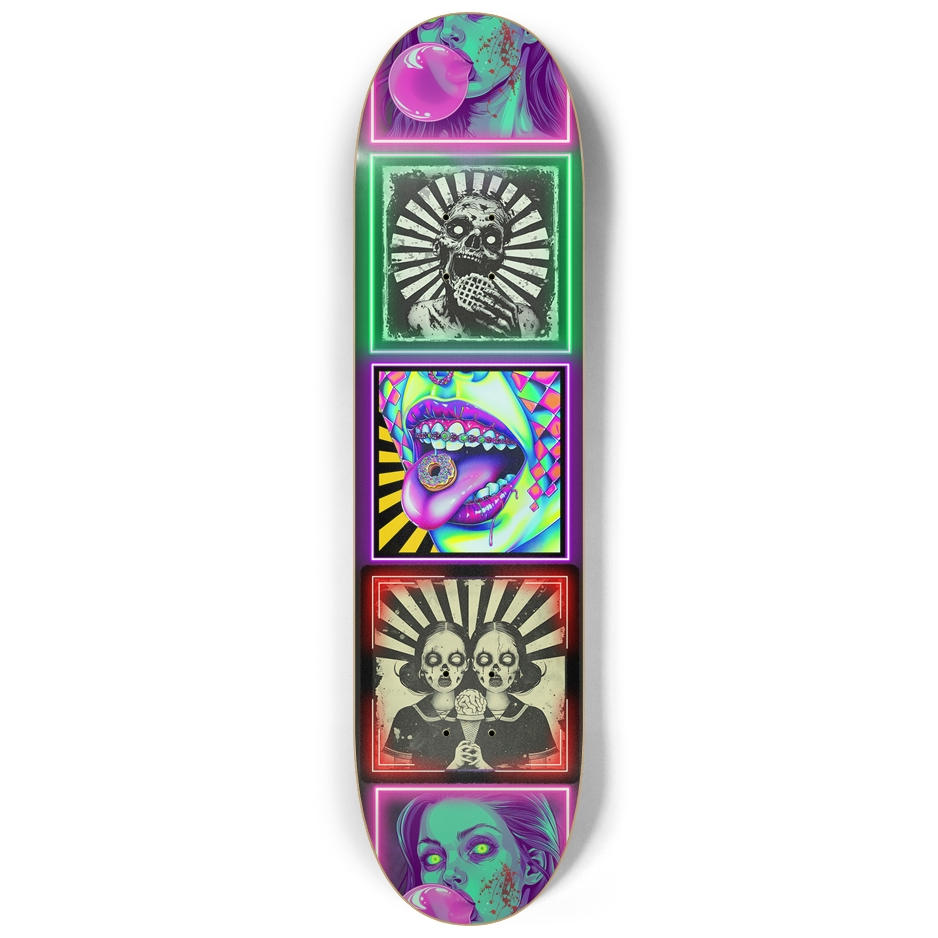 Glow-in-the-Dark Zombie Tiles Skateboard Deck