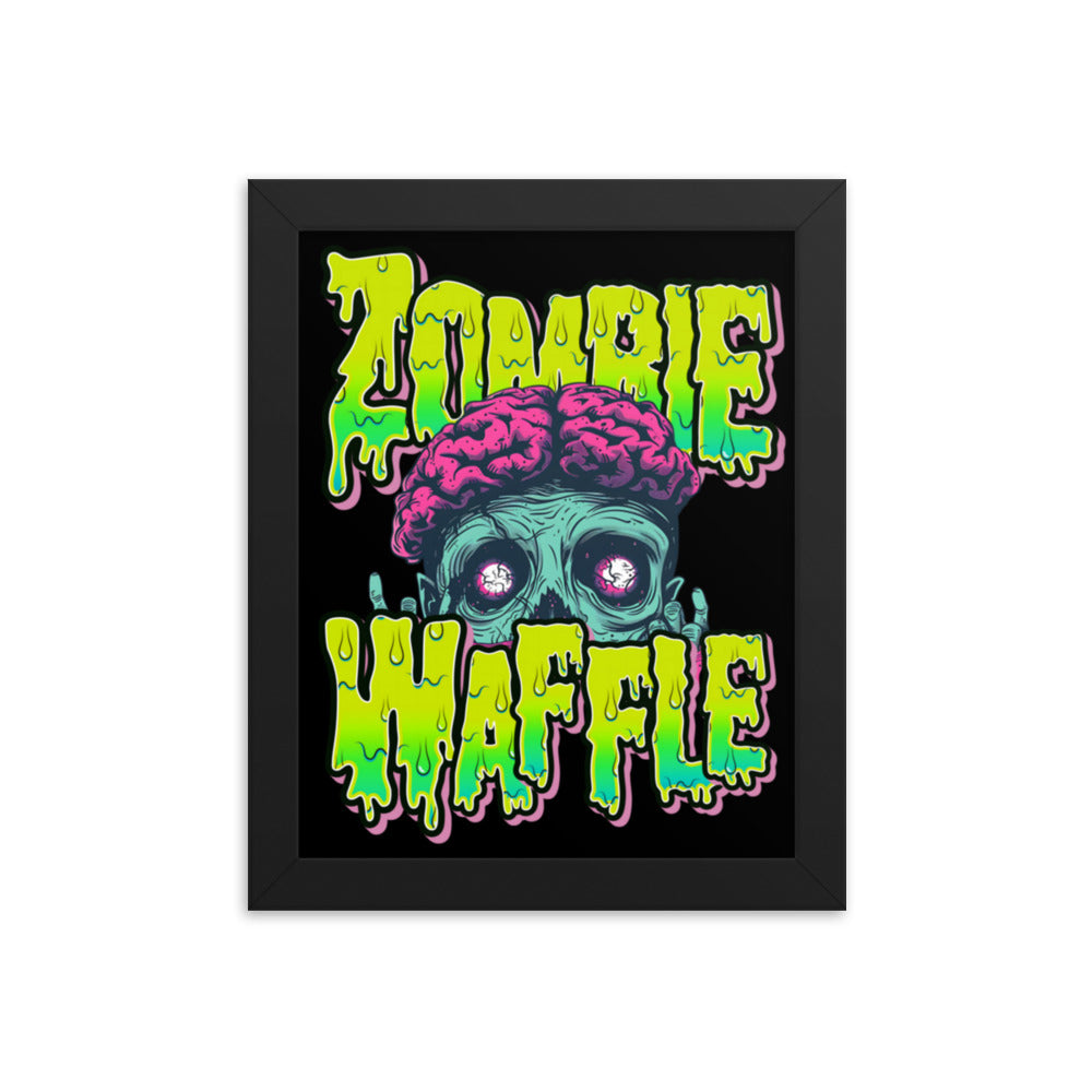 Framed Zombie Waffle Logo Poster