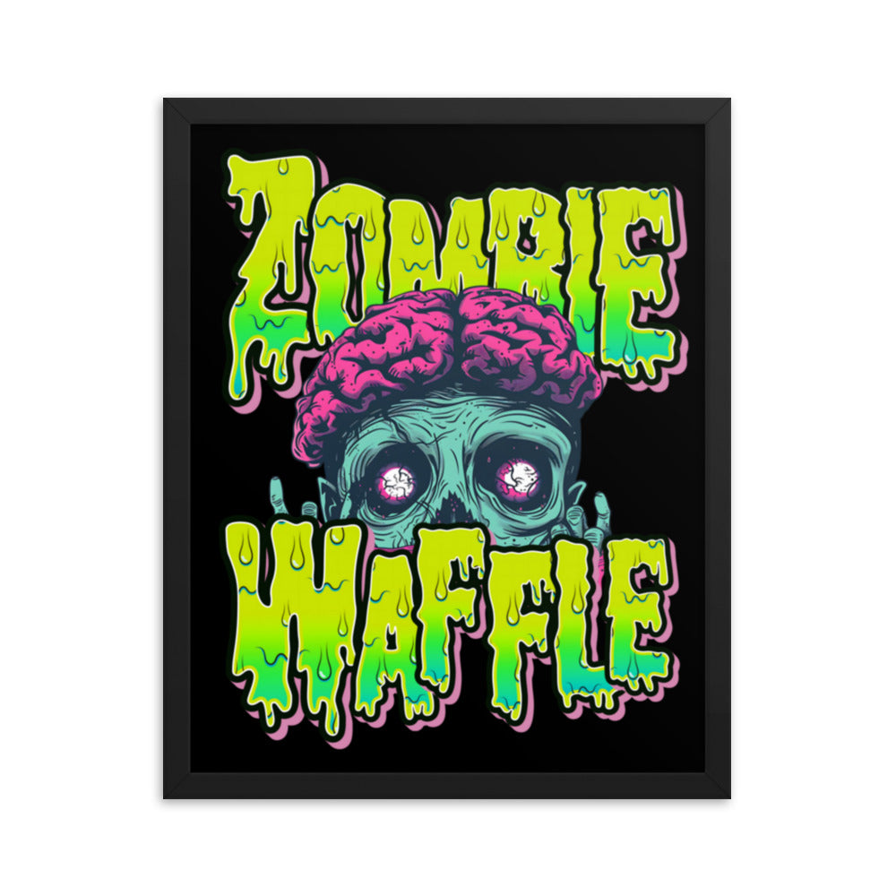 Framed Zombie Waffle Logo Poster