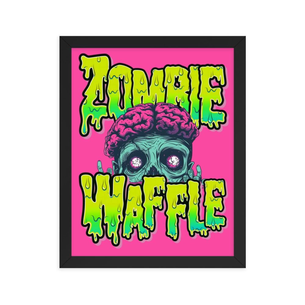 Framed Zombie Waffle Logo Poster