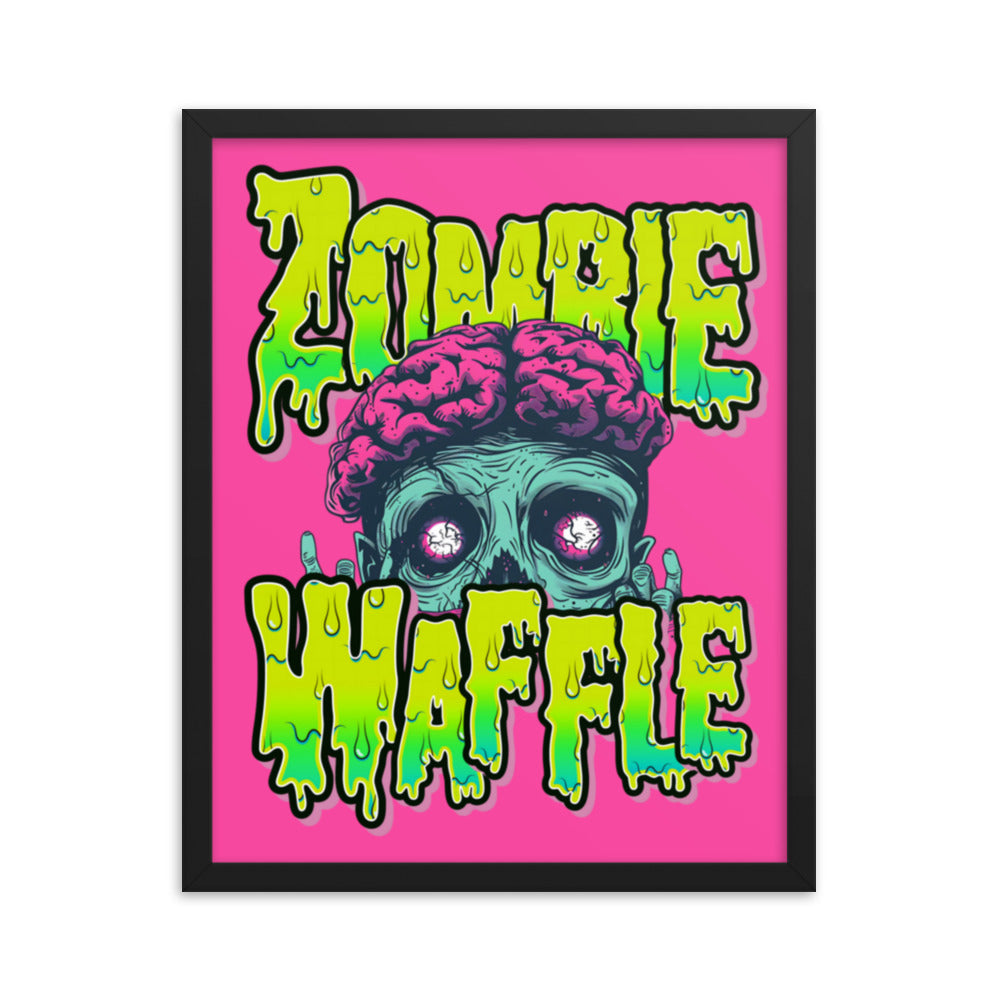 Framed Zombie Waffle Logo Poster