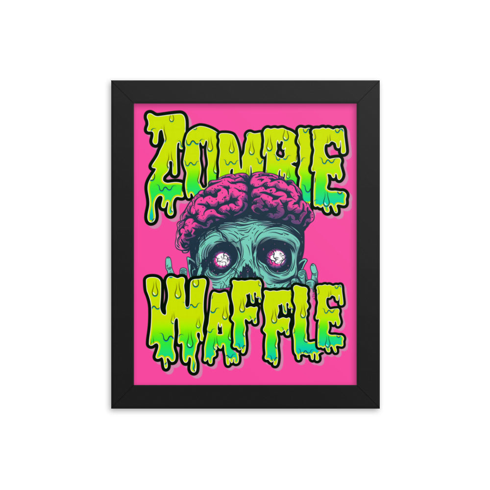 Framed Zombie Waffle Logo Poster