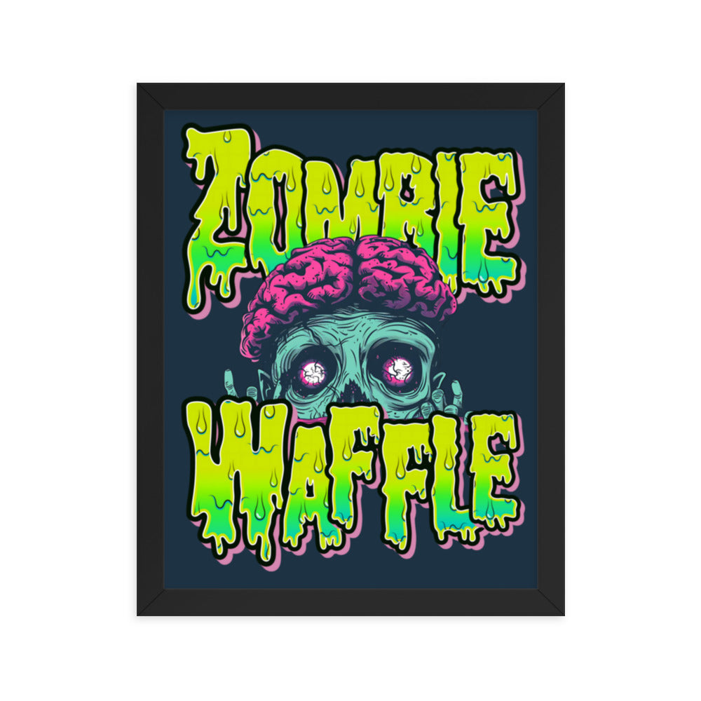 Framed Zombie Waffle Logo Poster