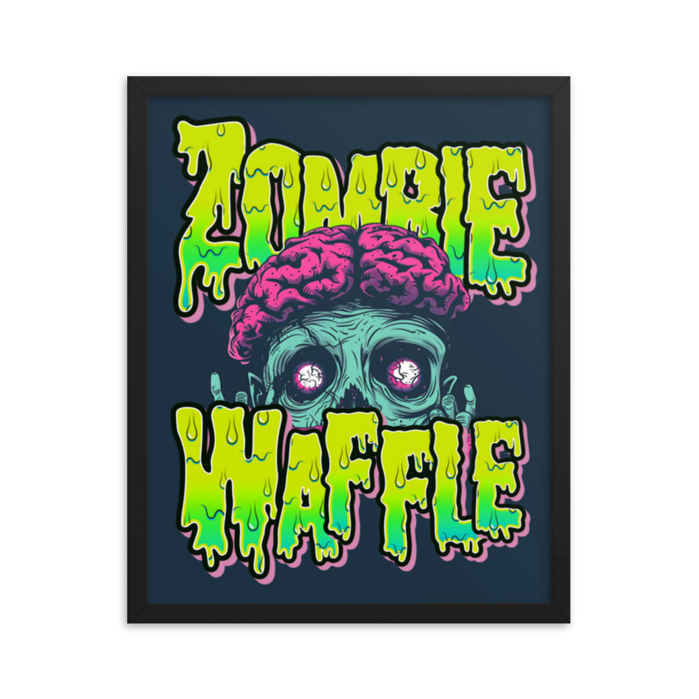 Framed Zombie Waffle Logo Poster