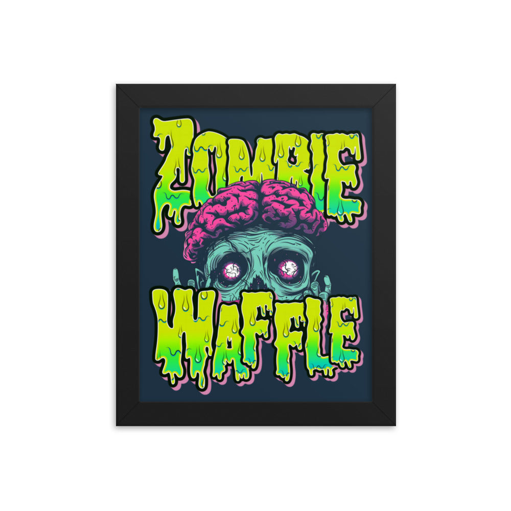 Framed Zombie Waffle Logo Poster