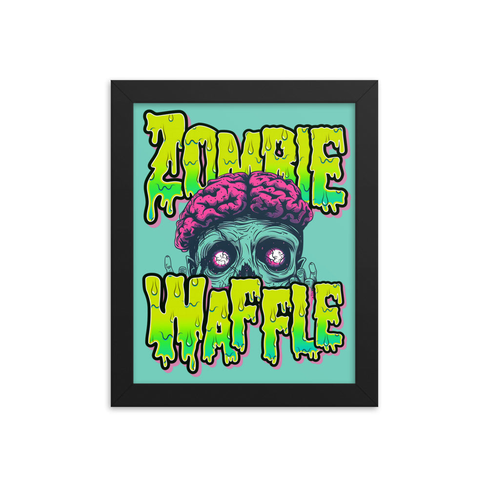 Framed Zombie Waffle Logo Poster