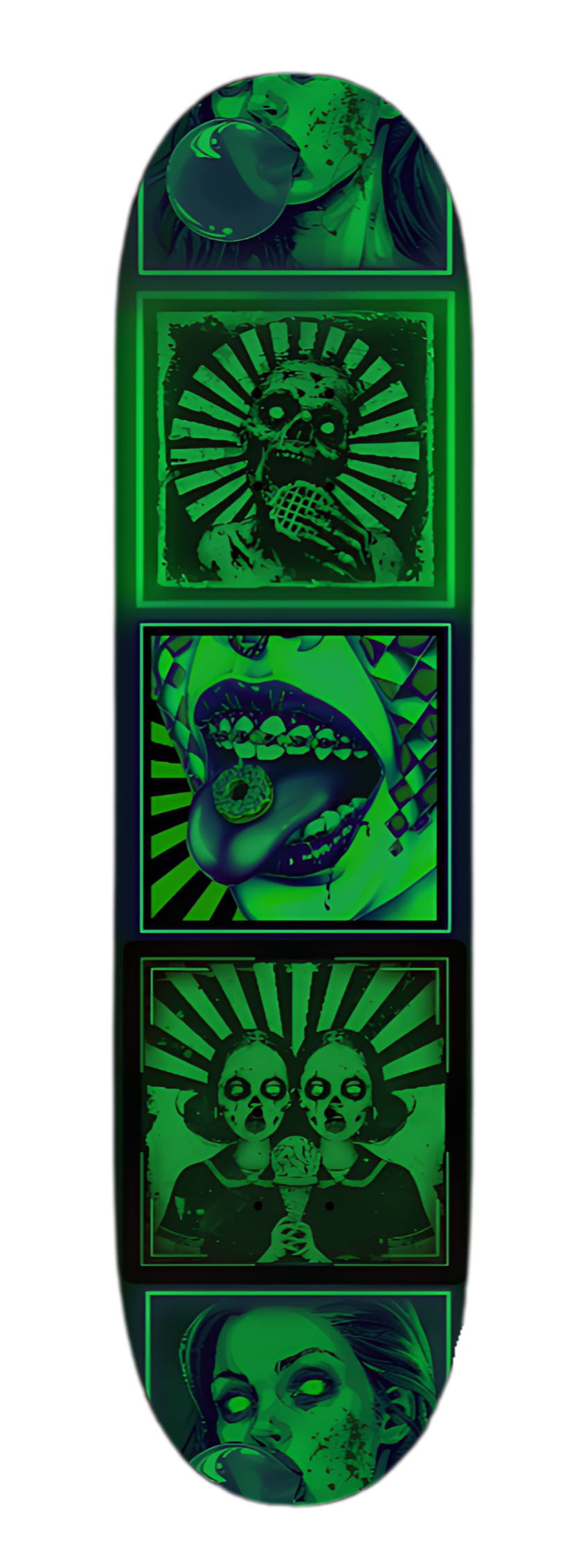 Glow-in-the-Dark Zombie Tiles Skateboard Deck