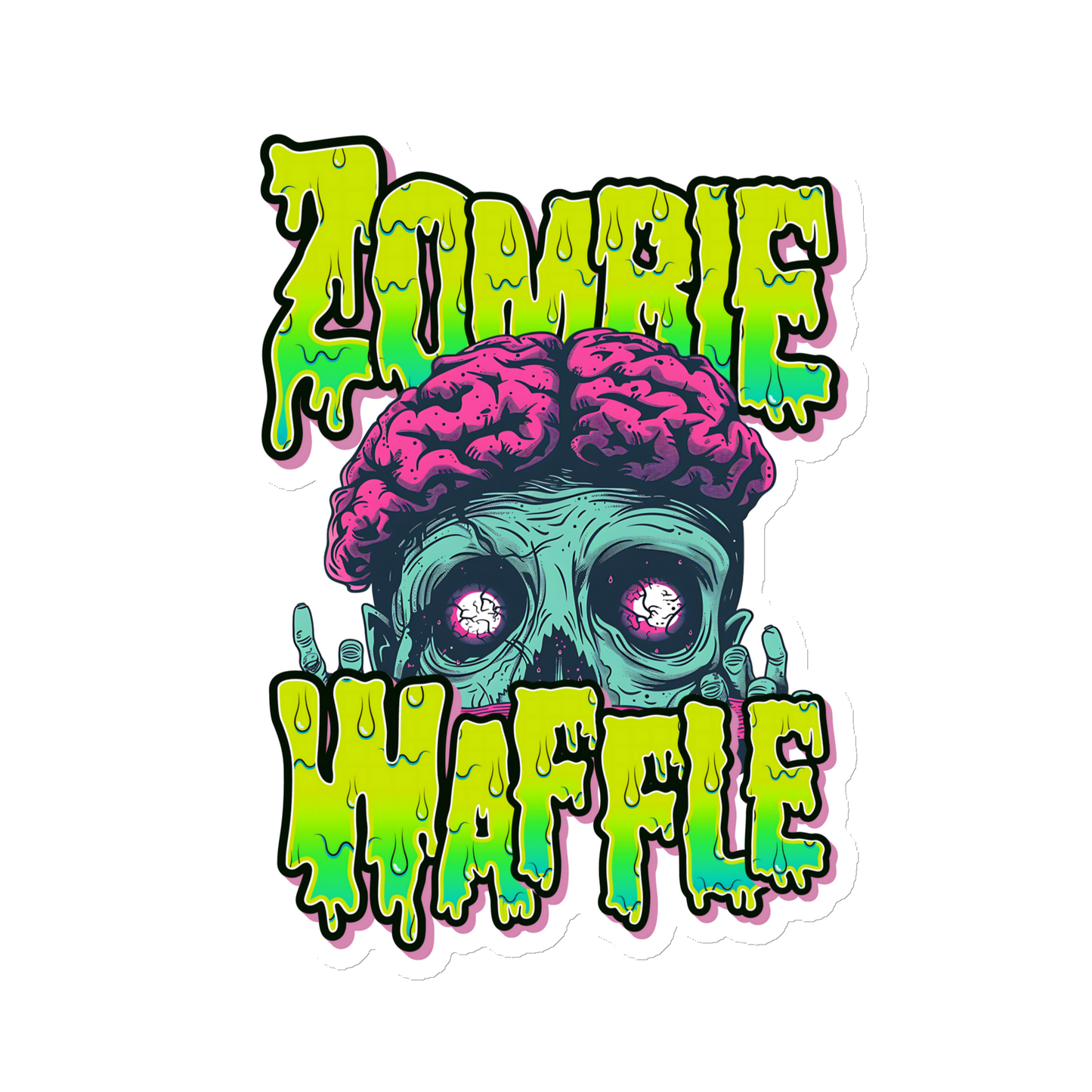 Zombie Waffle Logo Magnet