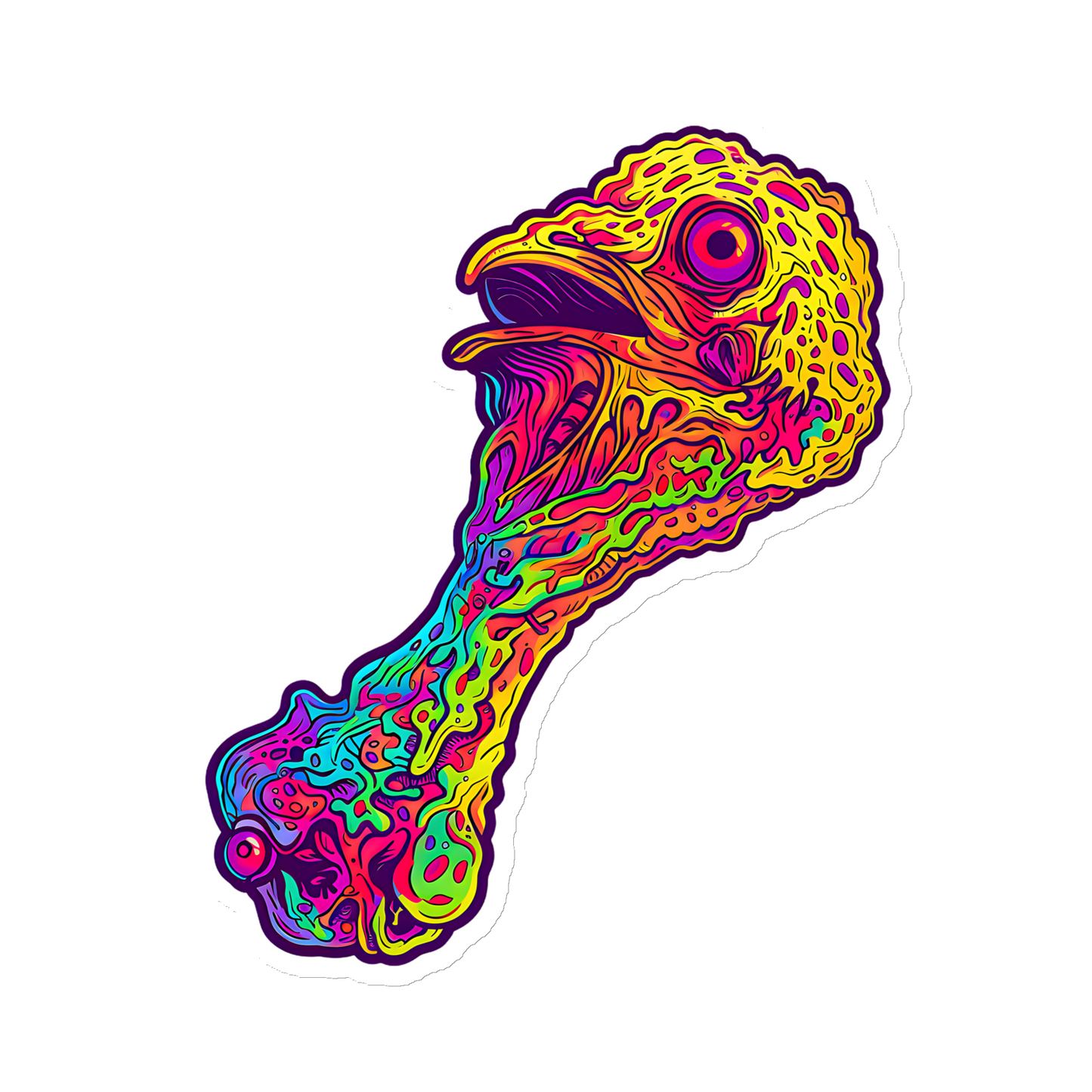 Funky Zombie Chicken Magnet