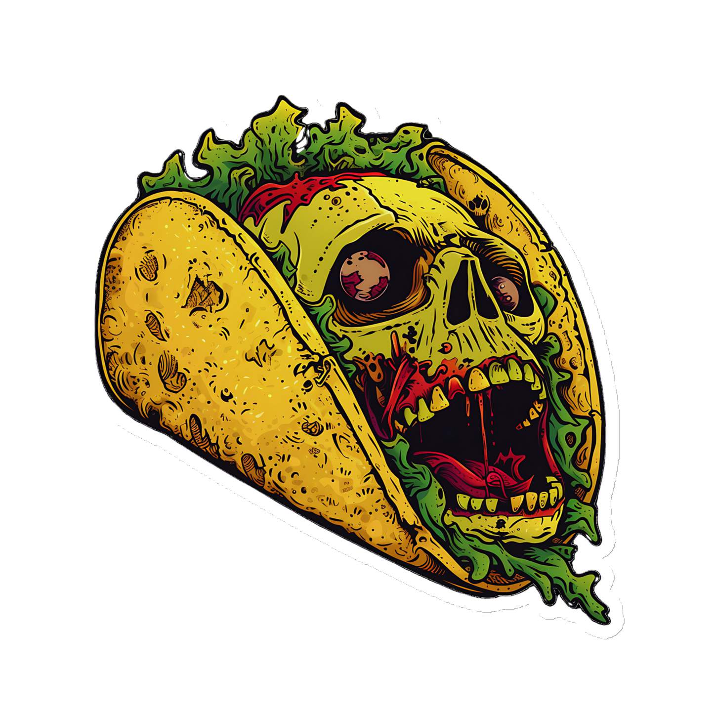 Screaming Zombie Taco Magnet