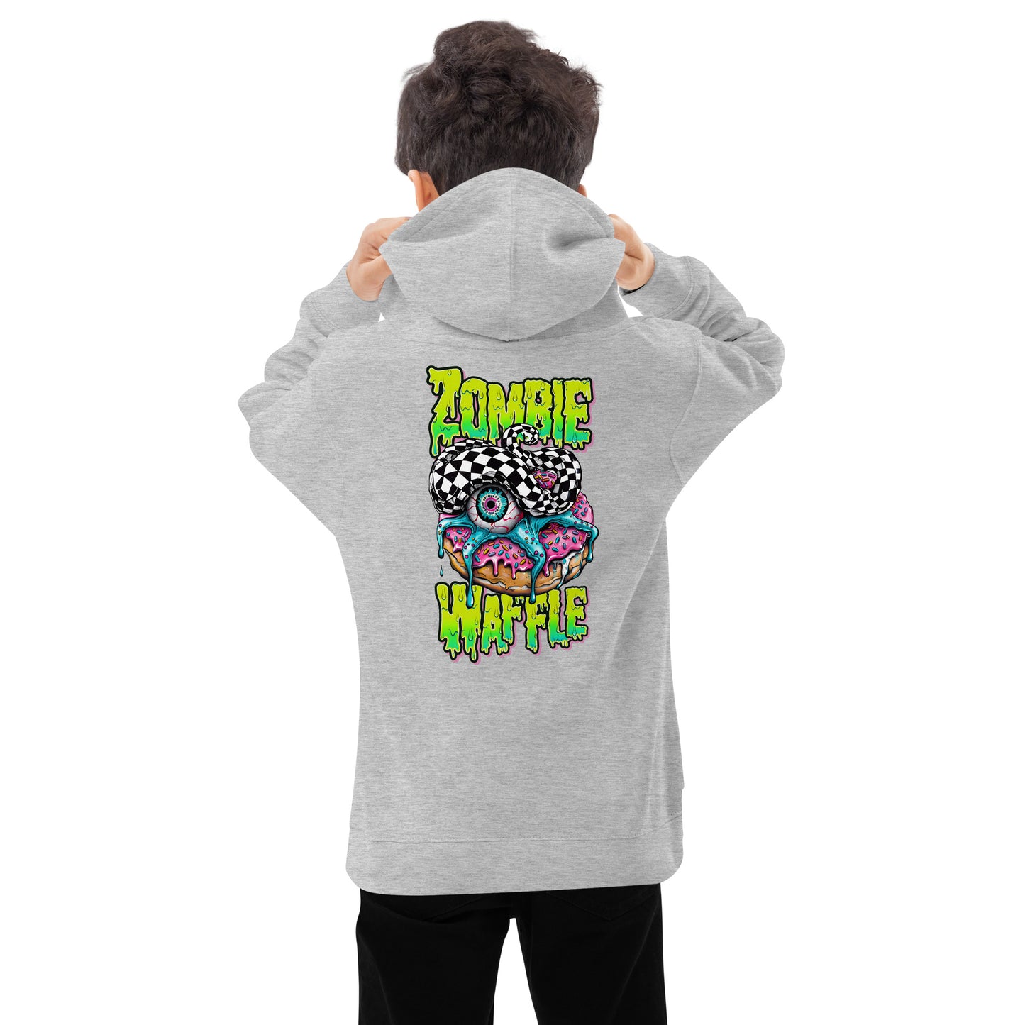 Youth Zombie Donut Fleece Hoodie