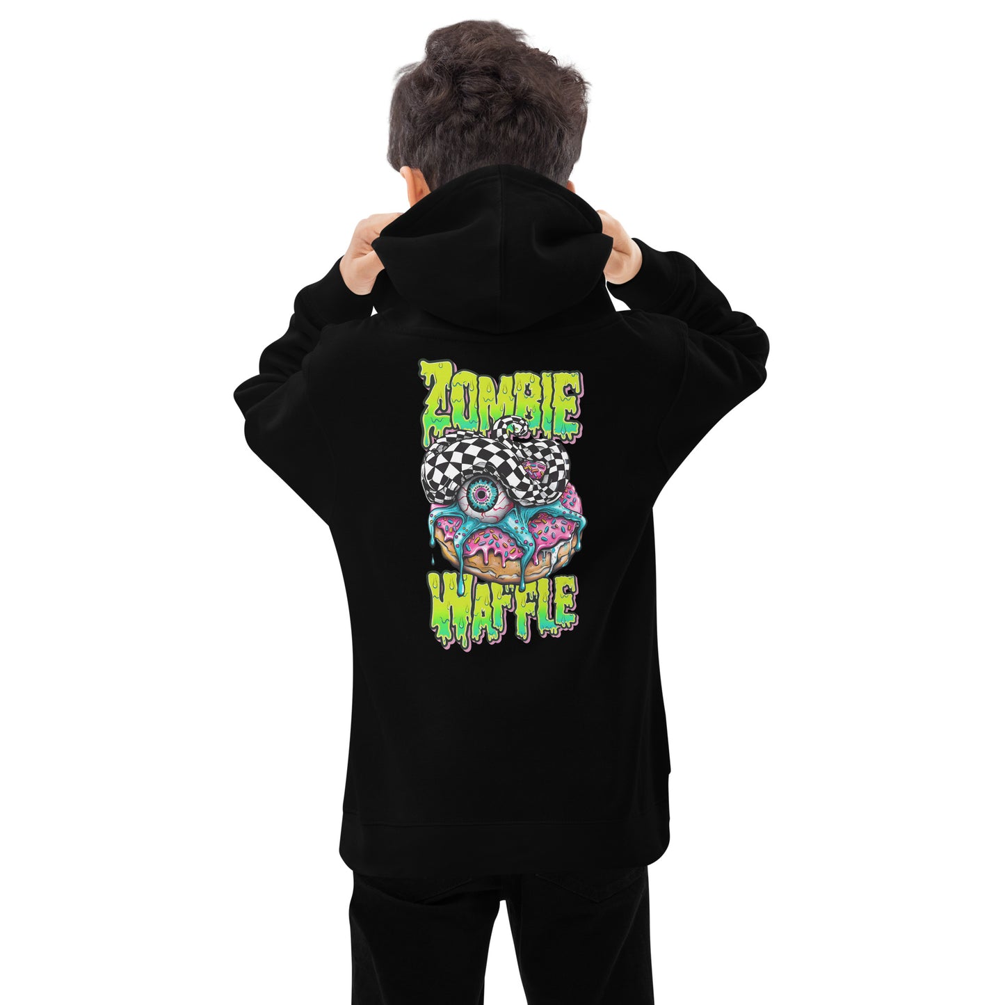 Youth Zombie Donut Fleece Hoodie