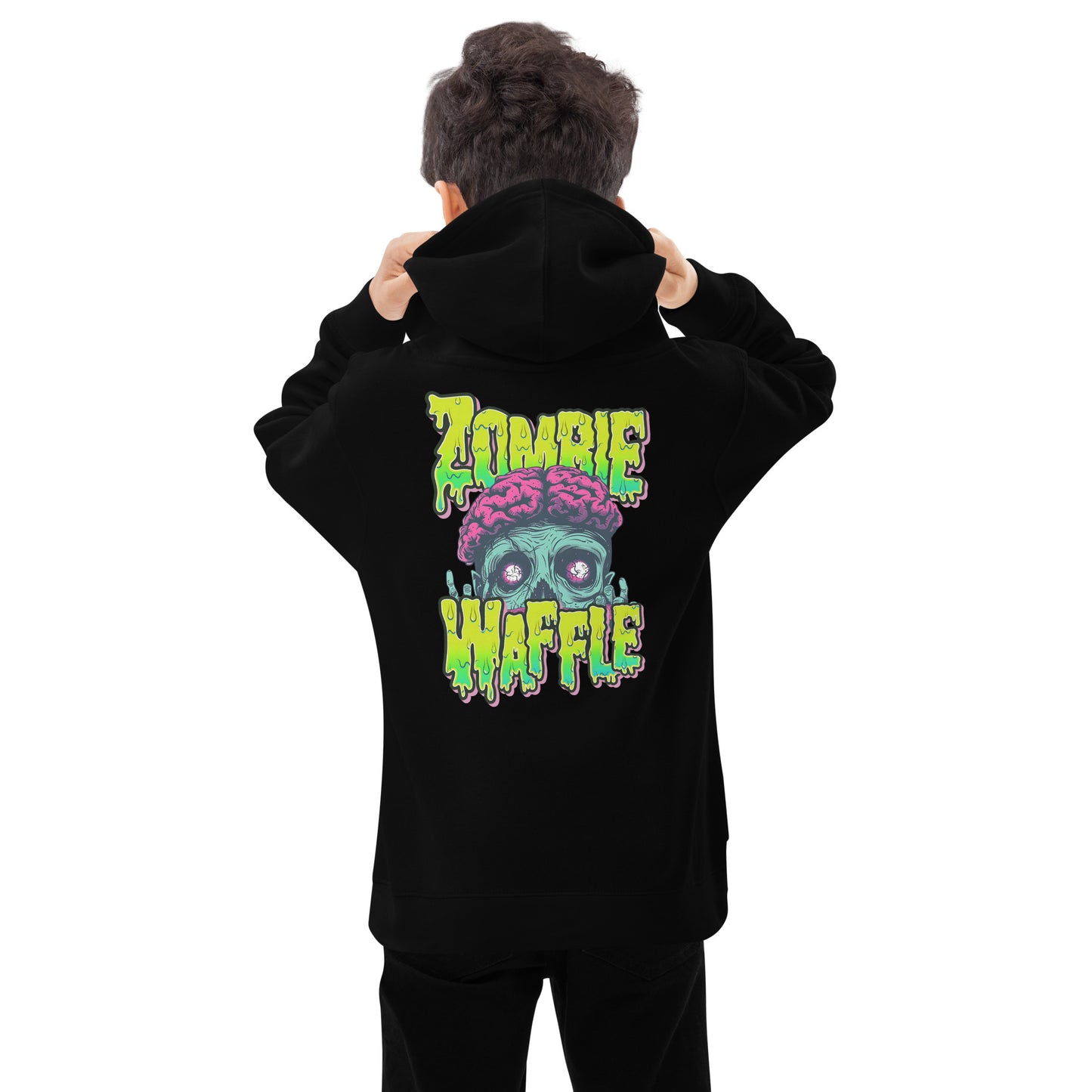 Youth Zombie Waffle Logo Fleece Hoodie