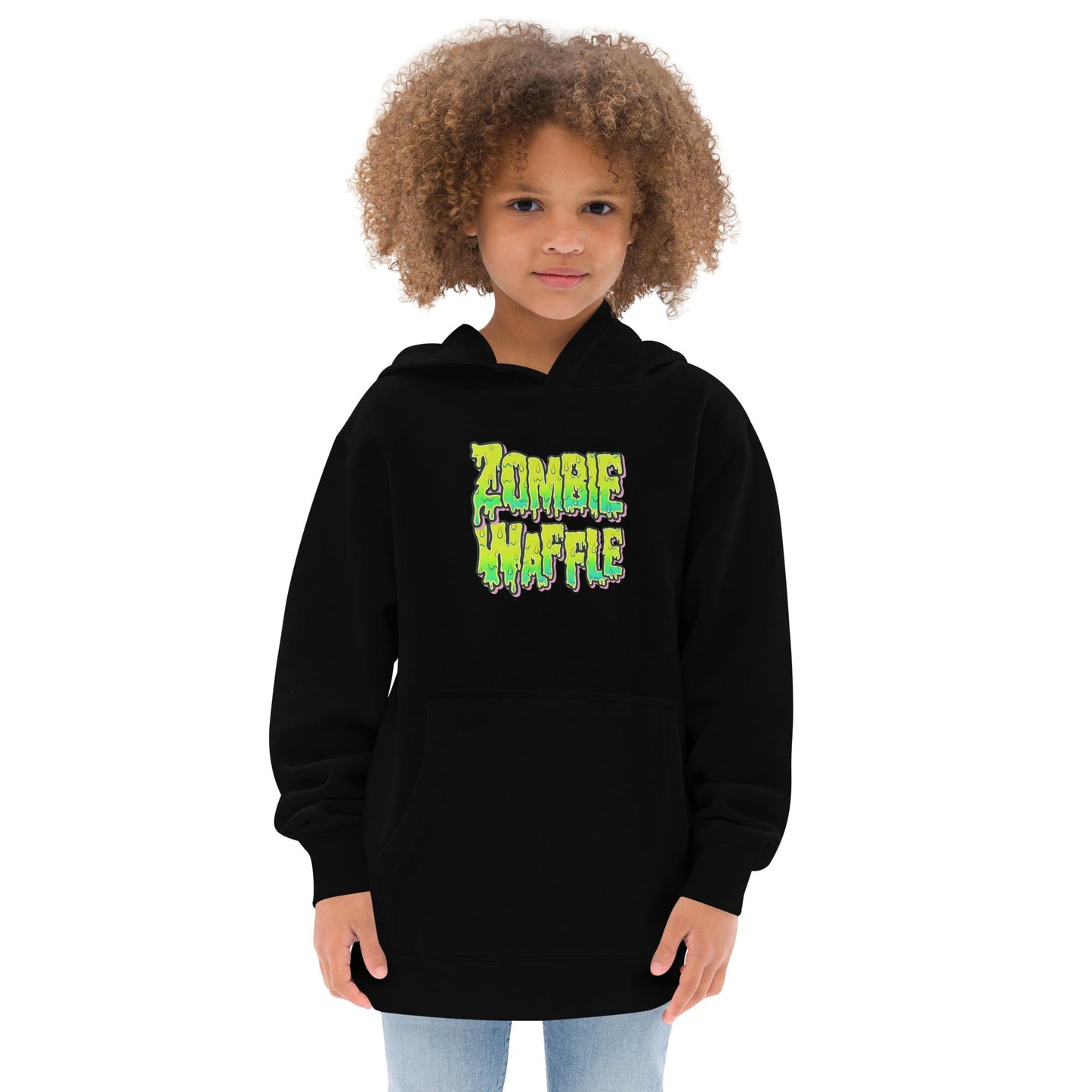 Youth Zombie Waffle Logo Fleece Hoodie