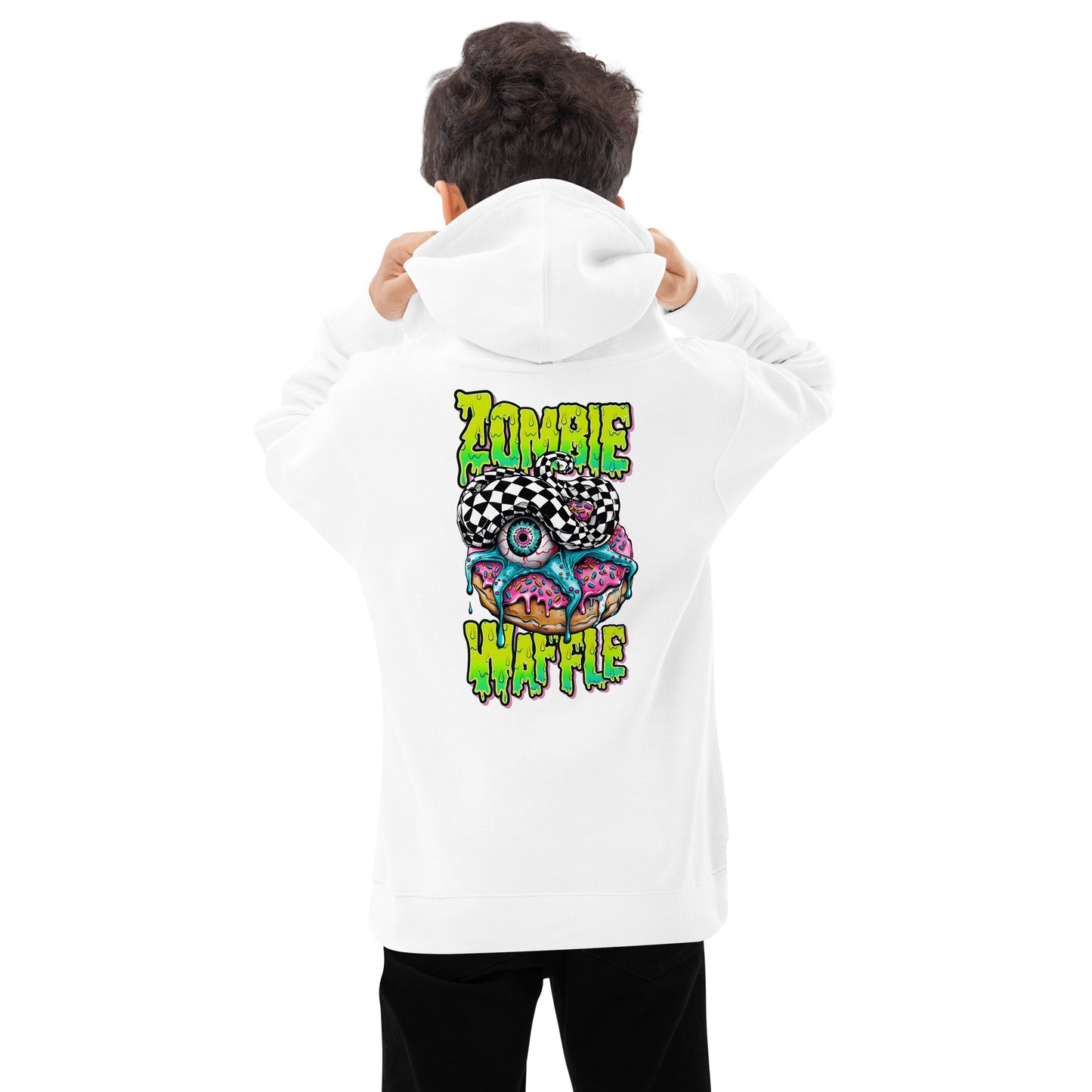 Youth Zombie Donut Fleece Hoodie