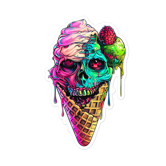 Zombie Ice Cream Sticker