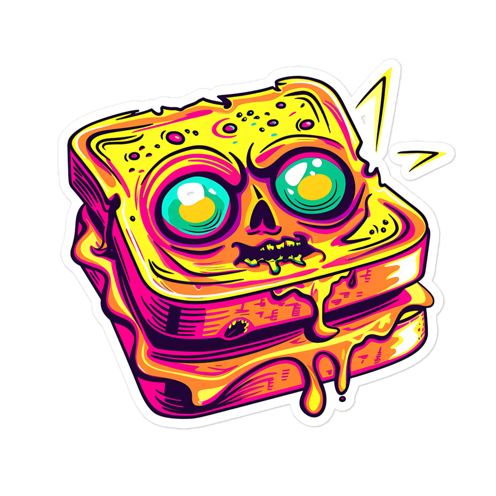 Zombie Grilled Cheese Sticker