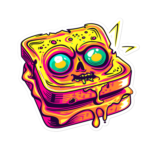 Zombie Grilled Cheese Sticker