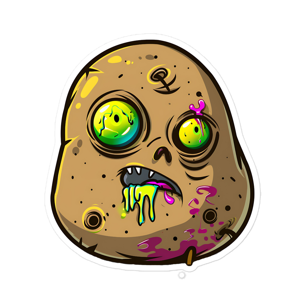 Zombie Potato Sticker