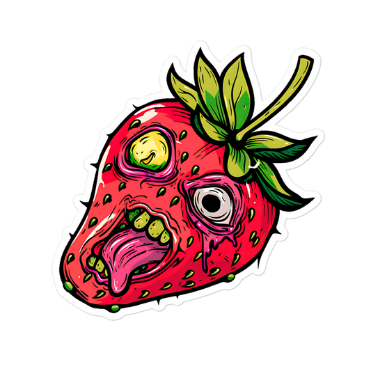 Zombie Strawberry Sticker