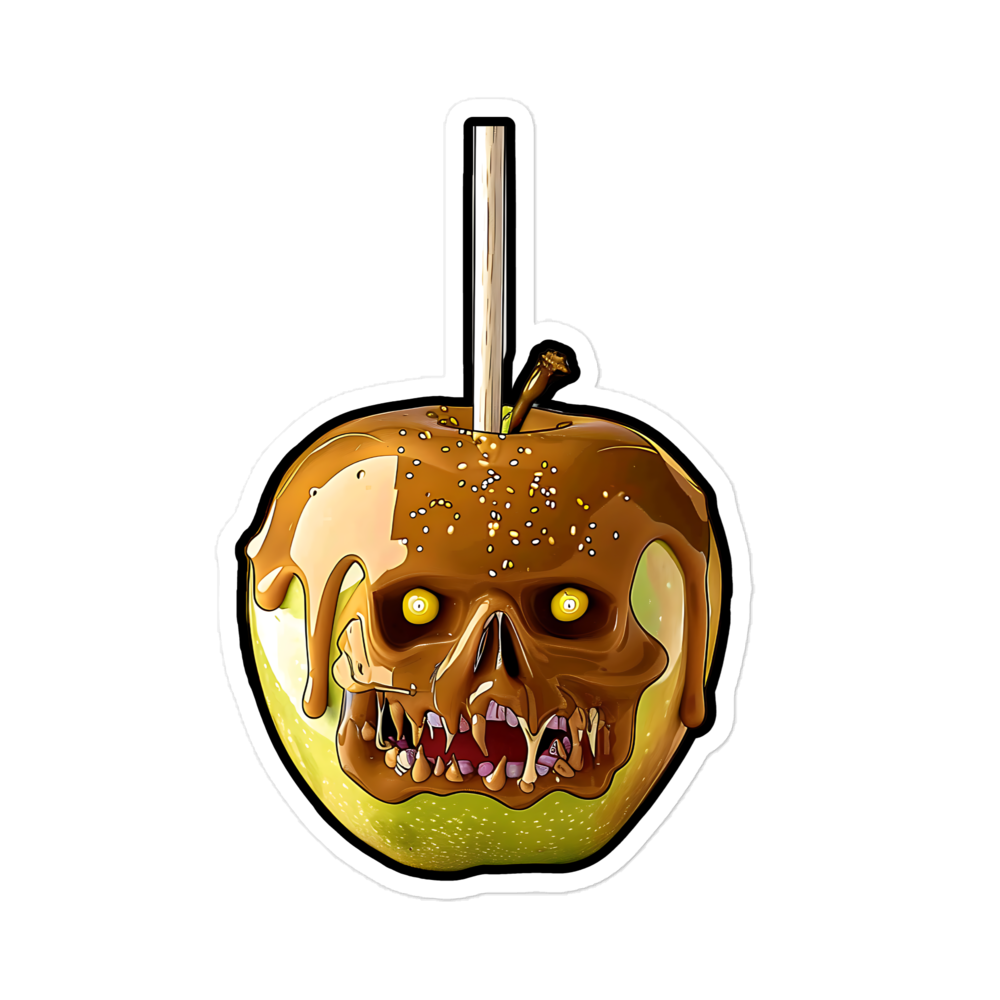 Zombie Caramel Apple Sticker