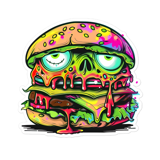 Zombie Burger Sticker