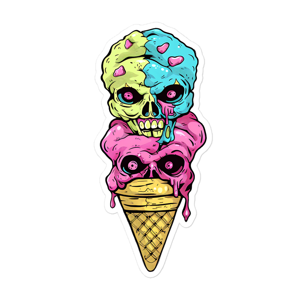 Zombie Double Scoop Sticker