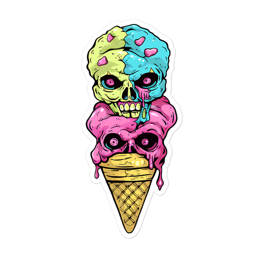 Zombie Double Scoop Sticker