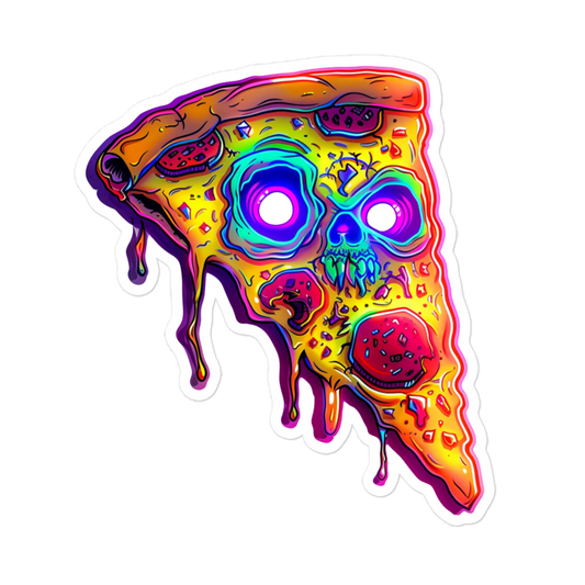 Zombie Pizza Slice Sticker