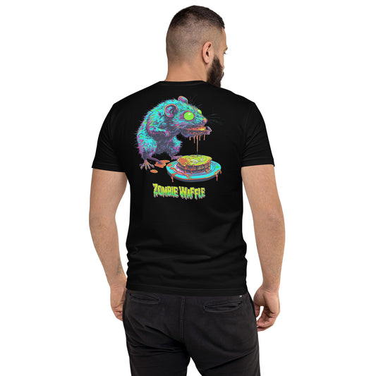 Zombie Rat Men's Fitted Tee (Back Print)